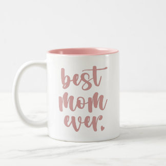 Moderne Niedliche beste Mama je Kind Foto | Rosa Zweifarbige Tasse