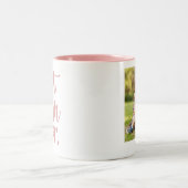 Moderne Niedliche beste Mama je Kind Foto | Rosa Zweifarbige Tasse (Mittel)