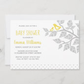 Moderne Niedliche Bird Baby Dusche Einladungen (Vorderseite)