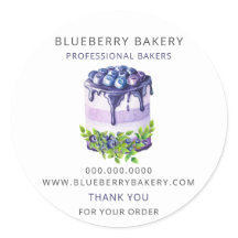 Moderne Niedliche Blueberry Konditorei Box Siegel
