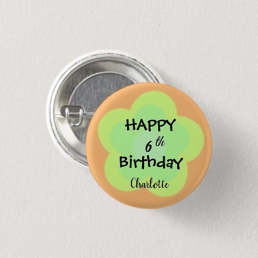 Moderne niedliche Blume Button (Vorne & Hinten)