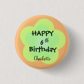 Moderne niedliche Blume Button (Vorderseite)