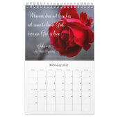 Moderne Niedliche Blume Religiös Kalender (Feb 2027)