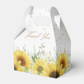 Moderne Niedliche Blumenblütendusche Danke Geschenkschachtel (Rückseite)