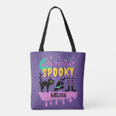 Moderne Niedliche Boo-gezaubert-Spooky-Tote-Tasche Tasche (Rückseite)