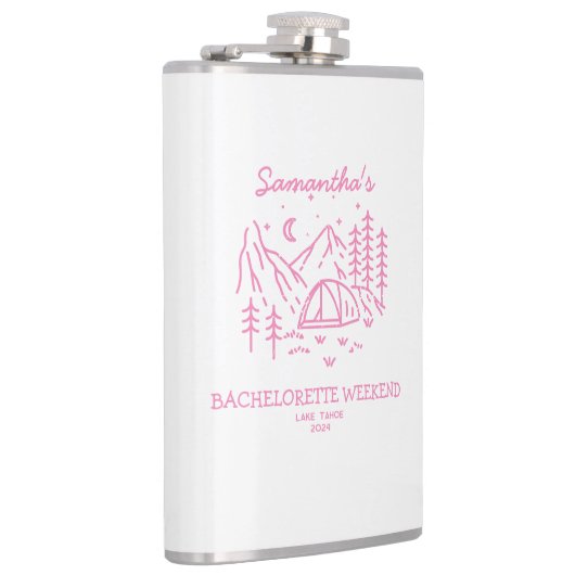 Moderne Niedliche Camping Junggeselinnen-Abschied Flachmann (Rechts)