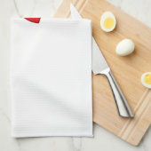 Moderne Niedliche Custom Lächeln Snowman Gesicht Geschirrtuch (Viertel Falte)