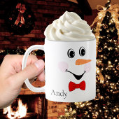 Moderne Niedliche Custom Lächeln Snowman Gesicht Kaffeetasse