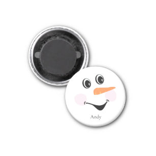 Moderne Niedliche Custom Lächeln Snowman Gesicht M Magnet