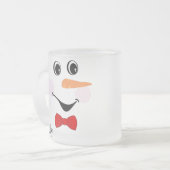 Moderne Niedliche Custom Lächeln Snowman Gesicht Mattglastasse (Vorderseite Links)