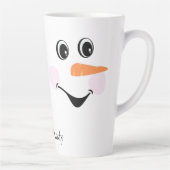 Moderne Niedliche Custom Lächeln Snowman Gesicht Milchtasse (Rechts)