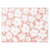 Moderne Niedliche Daisy Pasta Pink Terracotta y Le Tischdecke (Vorderseite (Horizontal))