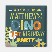 Moderne Niedliche Dino Dinosaur Kid's Geburtstag V Magnet (Vorne)