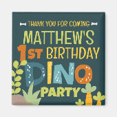 Moderne Niedliche Dino Dinosaur Kid's Geburtstag V Magnet (Vorne)