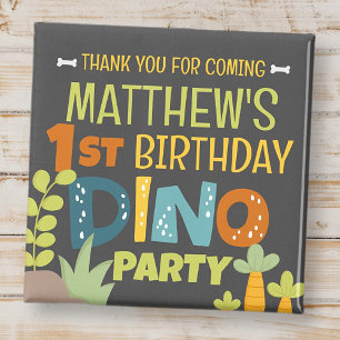 Moderne Niedliche Dino Dinosaur Kid's Geburtstag V Magnet