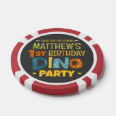 Moderne Niedliche Dino Dinosaur Kid's Geburtstag V Pokerchips (Einzeln)