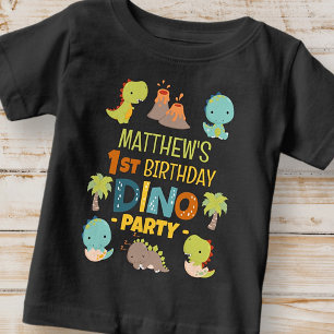 Moderne Niedliche Dino Dinosaur Kid's Geburtstagsp Baby T-shirt