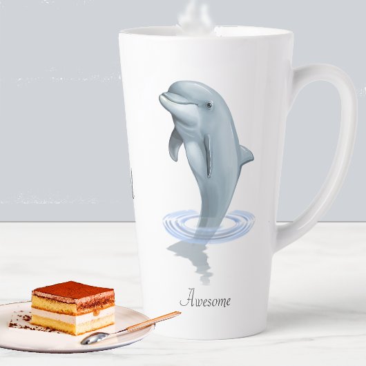 Moderne Niedliche Dolphin-, Script- und Monogram-T Milchtasse