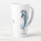 Moderne Niedliche Dolphin-, Script- und Monogram-T Milchtasse (Rechte Ecke)