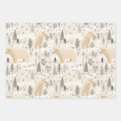 Moderne Niedliche Eisbären Geschenkpapier Set (Vorderseite)