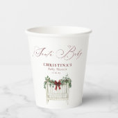 Moderne Niedliche Elegant Santa Baby Babydusche Pappbecher (Vorderseite)