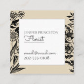 Moderne Niedliche Elegante Taupe Quadratische Visitenkarte (Rückseite)