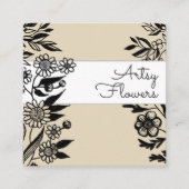 Moderne Niedliche Elegante Taupe Quadratische Visitenkarte (Vorderseite)