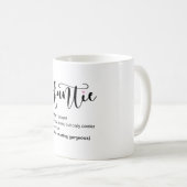 Moderne Niedliche Funtie Definition Auntie Kaffeetasse (VorderseiteRechts)
