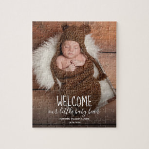 Moderne Niedliche Geburtsankündigung für Baby Puzzle
