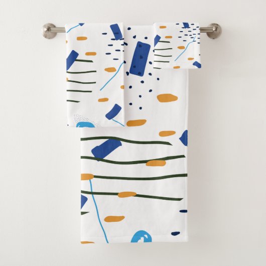 Moderne niedliche geometrische Zusammensetzung Badhandtuch Set (Insitu)