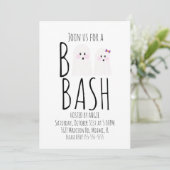 Moderne Niedliche Ghost-Boo Halloween-Bash-Einladu Einladung (Stehend Vorderseite)