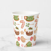 Moderne Niedliche Gingerbrett Weihnachtsdusche Pappbecher (Rechts)