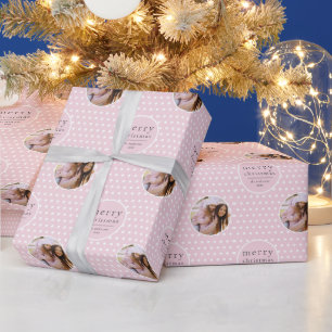 Moderne Niedliche Girly Pink Weihnachten Geschenkpapier