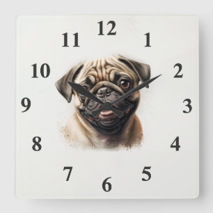 Moderne Niedliche Golden Retriever Beste Hunde-Mam Quadratische Wanduhr
