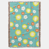 Moderne niedliche Gradienten Daisy Blume Muster mä Decke (Vorderseite Vertikal)