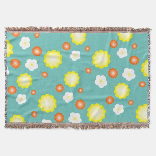 Moderne niedliche Gradienten Daisy Blume Muster mä Decke (Vorderseite)