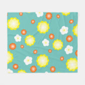 Moderne niedliche Gradienten Daisy Blume Muster mä Fleecedecke (Vorderseite (Horizontal))