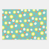 Moderne niedliche Gradienten Daisy Blume Muster mä Geschenkpapier Set (Vorderseite 3)