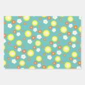 Moderne niedliche Gradienten Daisy Blume Muster mä Geschenkpapier Set (Vorderseite)