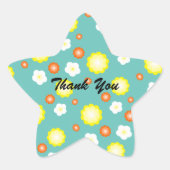 Moderne niedliche Gradienten Daisy Blume Muster mä Stern-Aufkleber (Vorderseite)