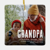 Moderne Niedliche GRANDPA Definition 2 Foto Weihna Keramikornament (Vorderseite)