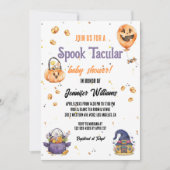 moderne niedliche Halloween-Spook-Babydusche Einladung (Vorderseite)
