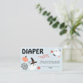 Moderne Niedliche Halloween-Windelwinddusche Begleitkarte (Stehend Vorderseite)