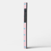 Moderne Niedliche Herzen auf Korallenrosa Case-Mate iPhone Hülle (Rückseite / Links)