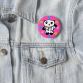 Moderne Niedliche Kawaii Panda Bear Pink Liebe Her Button (Beispiel)