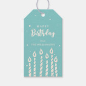 Moderne Niedliche Kerzen Gruß Geburtstag Gruß Geschenkanhänger (Vorderseite)