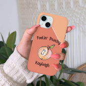Moderne Niedliche Kitschy Peach Add Name Fun Somme Case-Mate iPhone Hülle