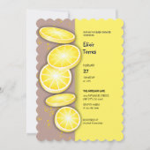 Moderne Niedliche Lemon Slice Sprinkle Babydusche Einladung (Vorderseite)