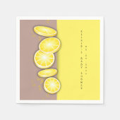 Moderne Niedliche Lemon Slice Sprinkle Babydusche Serviette (Vorderseite)