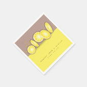 Moderne Niedliche Lemon Slice Sprinkle Babydusche Serviette (Ecke)